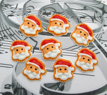 10Pc Živice Vianočné Dekorácie Santa Claus Remesiel Kawaii Perličiek Flatback Cabochon Chladnička Magnet Zápisník DIY Príslušenstvo Tlačidlá