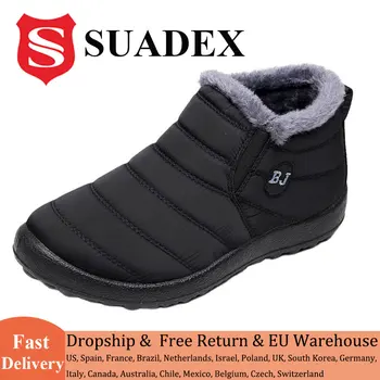 SUADEX Papuče Muži Ženy Zimné Outdoorové Mužov Topánky Nepremokavé Čižmy Obuv Muži Plyšové Teplé Vnútorné Ženy Footwears Veľkosť 35-46