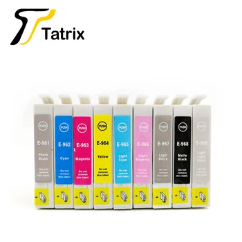 Tatrix Kompatibilný pre Epson T0961 T0962 T0963 T0964 T0965 T0966 T0967 T0968 T0969 Atramentových zásobníkov oblek pre Epson Photo R2880
