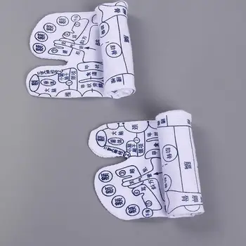 1 Pár Mužov Foot Masáž Body Acupoint Ilustrácia Zdravotnej Starostlivosti Ponožky Muži Biele Akupunktúra Obrázok Grafu Plantárna Ponožka