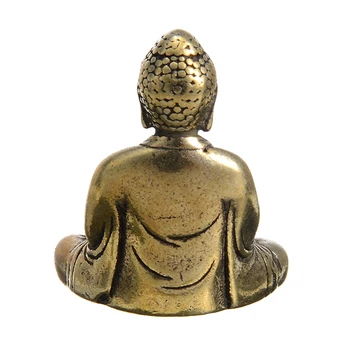 Mini Mosadz Sochu Budhu Vrecku Sedí Čínsky Budhizmus Buddha Šakjamúni Obrázok Sochy Home Office Dekor Ornament