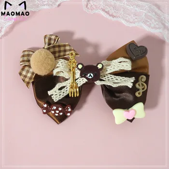 Ručné Sladké Lolita bared okraji klip motýlik sladká čokoláda jahoda vlasové ozdoby Matka Medveď lo