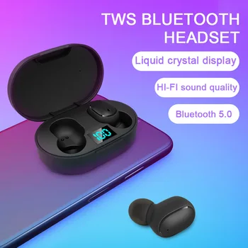 HFJZLYE 6S TWS Bluetooth 5.0 Slúchadlá Stereo Pravda Bezdrôtové Slúchadlá Do Ucha Handsfree Slúchadlá športové headset Pre Mobilný Telefón