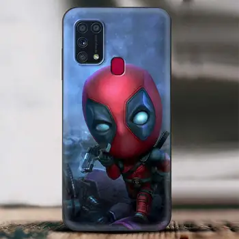 Marvel Hrdinu Deadpool Telefón puzdro Pre Samsung Galaxy M31 M30s M51 M31s M11 M32 A9 M01 M12 Silikónové Coque Black TPU Fundas