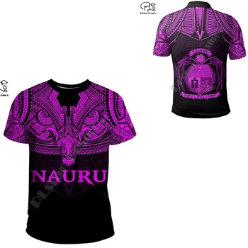 PLstar Vesmíru Nauru Federatívne Ostrov Vlajkou Krajiny, Kmeňové Kultúry Retro 3DPrint Lete Zábavné Streetwear T-Košele, Krátke Rukávy 3