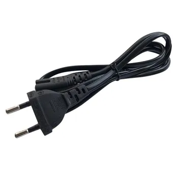 Napájací Kábel Pre PS2 Na PS3 EÚ Zapojte Napájací Kábel AC EÚ Nabíjačku 2-kolíkmi Štandardné Zapojte Kábel Black Power W3L1