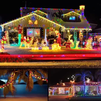 LED Víla Vlkovcový Nepremokavé Vonkajšie Svetlo Reťazec 50 100leds Vianočné Girlandy, Spálne, Obývacej Izby Záhrada Nový Rok Dekorácie