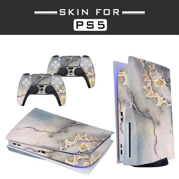 Nový Dizajn Pre PS5 Disku Pokožky Nálepky Kryt Kotúča, pre Playtation 5 Konzoly a 2 Radiče PS5 Disku Pokožky Nálepky