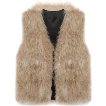 Fox Kožušiny Nadol Bunda Zimná Ženy Bez Rukávov Teplý Kabát Bežné Načechraný Prekladané Streetwear Vrchné Oblečenie