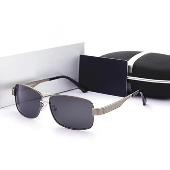 Luxusné Značky Dizajnér slnečné Okuliare Mužov Polarizované Jazdy Povlak Okuliare UV400 Kovové Námestie Retro Okuliare Pre Mužov/Ženy Gafas 553