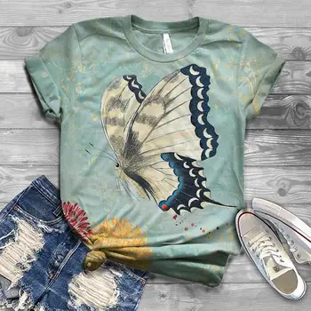 Pánske a dámske tričko butterfly 3d tlač T-shirt leto-krátke rukávy T-shirt muž T-shirt S-6XL