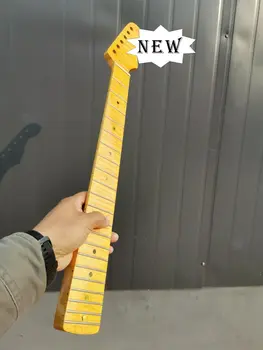 Kanada Flame Maple Elektrická Gitara Krku 21 Pražec 25.5 palcový Žltá Farba Pearl Dot Vložkou