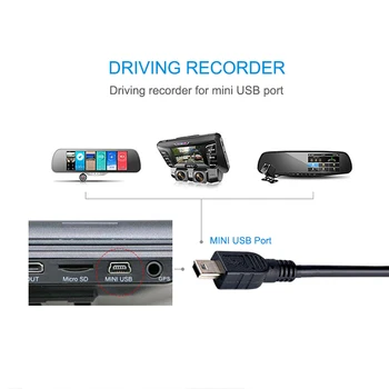 Dátový Nabíjací Kábel Kábel Adaptéra USB Samec na USB Mini 5 Pin B pre MP3, MP4 Prehrávač Car DVR GPS Kamery HDD Mini USB Káble