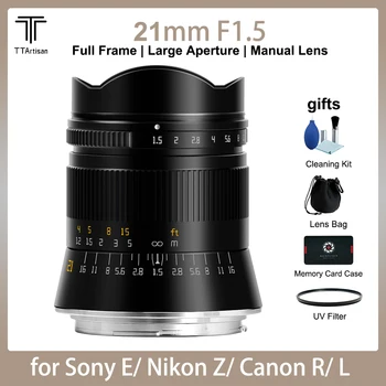 TTArtisan 21 mm F1.5 Plnú Slávy Veľkého Otvoru Fixed Focus Objektív Leica L-Mount Sony E FE Nikon Z Canon R RP Fotoaparát