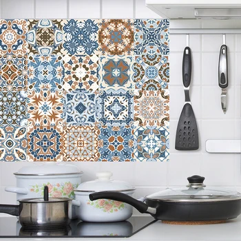 Arabský Štýl Mozaikové Dlaždice Nálepky Na Obývacia Izba, Kuchyňa Retro 3D Vodotesné nástenná maľba Odtlačkový Kúpeľňa Decor DIY Lepidlo na Tapety