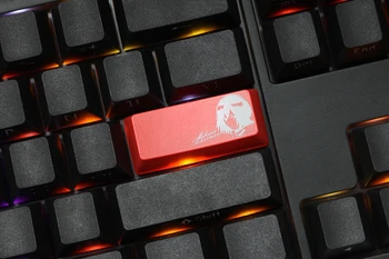 Novinka presvitať Keycaps ABS Leptané Lesk-Prostredníctvom Útoku na Titan black red vlastné mechanické klávesnice zadajte Eren Mikasa
