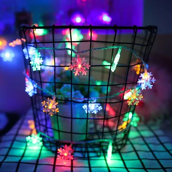 1M/3M/6M LED Reťazec Svetlá Star Snowflake Kolo Žiarovka Svetla String Vianočné Rozprávky Vlkovcový LED Svetlá Dekorácie Nový Rok Svetla