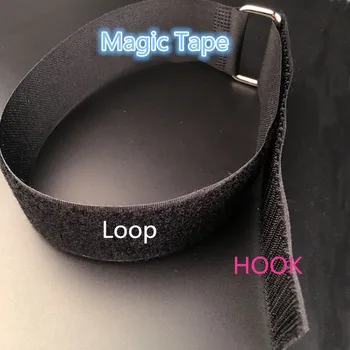 1PCS/VEĽA YT1114 Hasp Hookloop Nylonové Upevňovacie Pásky Páska Magic Popruh Čierny Kábel Kravatu Široký 3.8 cm Dĺžka 40 cm