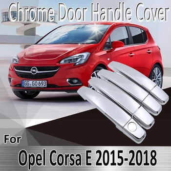 Pre Opel Corsa E~2018 Vauxhall OPC VXR 2016 2017 Styling Samolepky, Dekorácie Chrome Dverí Rukoväť Kryt Prerobit Auto Príslušenstvo