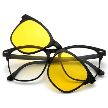 Krátkozrakosť Okuliare -0.5 na -10 S Magnetom Klip na Okuliare Muži Ženy Dual-purpose Predpis Okuliare Astigmatizmus Vlastné F540