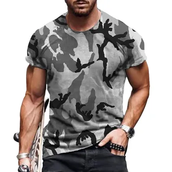 T Shirt Pre Mužov 3D Tlač Lete pánske Top Bežné Nový Módny Top 2021 Nadrozmerné T Shirt Priedušná Street Pánske Oblečenie