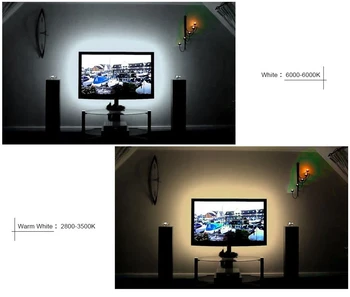 USB LED Pásy 5V SMD2835 RGB Premenlivé LED TV joj, Osvetlenie 50 CM 1M 2M 3M 4M 5M DIY Flexibilné LED Svetlo