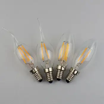 E14 LED Žiarovky Žiarovka Retro Edison Skla Žiarovky pre Domáce Ceilling Dekorácie do C35/C35L