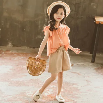 Menoea Kórejské Oblečenie Sady Dospievajúce Dievčatá 2022 Nové Módne Šortky Rukávmi, Blúzky, Tričká Jednofarebné Trenírky Teenagerov Dievča Vyhovuje