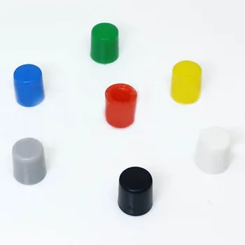 100ks 6*6.45 mm tlačidlo caps dotykové tlačidlo caps multicolor kolo prepnúť tlačidlo caps pre 6*6 prepnúť tlačidlá