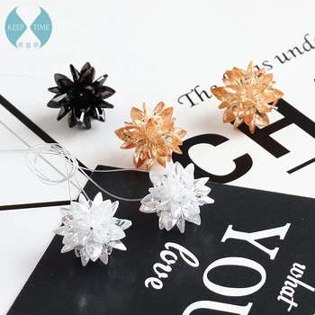 DIY flash príslušenstvo zirkón troch-dimenzionální kvet prívesok, náušnice, náramok, náhrdelník s príveskom, náušnice ucho materiál