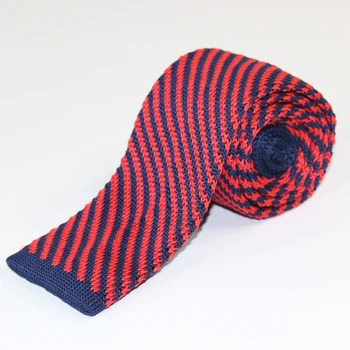 Nové Pruhované Pletených Mens väzby Polyester Zrastov kravata pre mužov Strany obchodu Značka Ručne Lacné Krku Kravatu