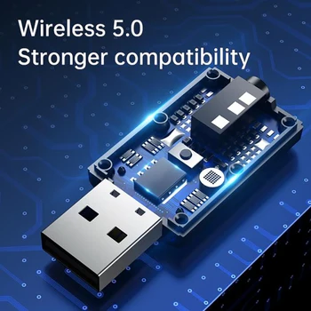 4 v 1 5.0 Bluetooth Adaptéra USB Bezdrôtovej Bluetooth Vysielač, Prijímač Hudby a Audio pre PC TV Auto Hands-free 3,5 mm SD&AHOJ