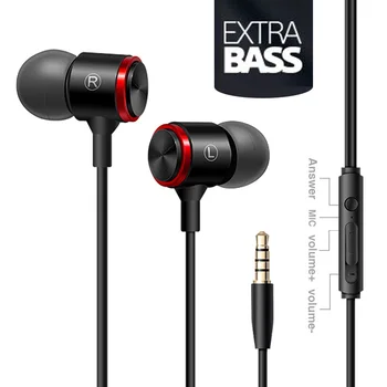 S320 Stereo Bass, výstup pre Slúchadlá In-Ear 3,5 MM Káblové Slúchadlá Kovové HIFI Slúchadlo s MIKROFÓNOM pre Xiao Samsung Huawei Telefóny
