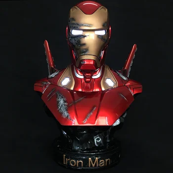 1/2 Veľkosť Marvel Avengers Iron Man Akčné Figúrky Mk50 Živice Model Diaľkové Ovládanie Osvetlenia Figma Ornament Darček