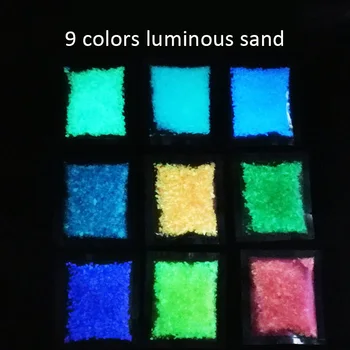 1 Taška Farebné Fluorescenčné Super svietivý Častíc Pigmentu Žiariť Jasná Žiara Piesku Svietiť v Tme Piesku