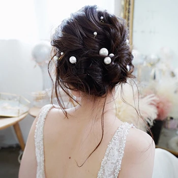ženy, dievčatá vlasy kolíky klipy pre nevestu bridesmaid, jednoduché fuax pearl vlasy, šperky stick svadobné Headpieces Účes Dizajn Nástroje