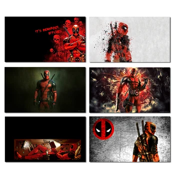 Maliarske plátno Disney Superhrdina Deadpool Film Umenie Plagáty a Vytlačí Comics Deti Miestnosti Dekorácie na Stenu Umenie fotografie