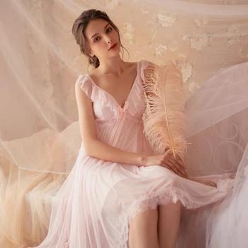 Sexy mousse nightdress pre ženy lenivosť sleepwear Víla sladké krásy na jar a leto, bavlna, hodváb nightdress čipky, krajky tvaru