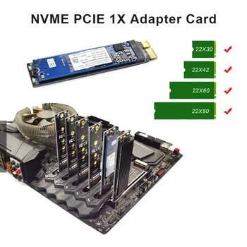 SSD Disk Podstavec Karty Extender PCIE, aby M2 Adaptér NVMe SSD M2 PCIE X1 Stúpačky PCI-E M Kľúč, Konektor pre Notebook