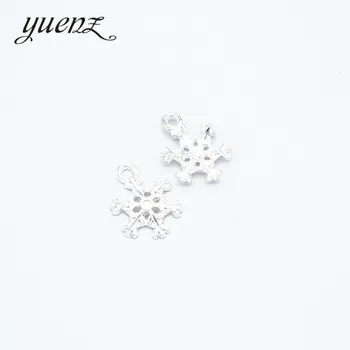 YuenZ 25pcs 5colour Charms snowflake 18*13mm Starožitné Strieborné Pozlátené Prívesky, Takže HOBBY Ručné Tibetskej Strieborné Šperky L506