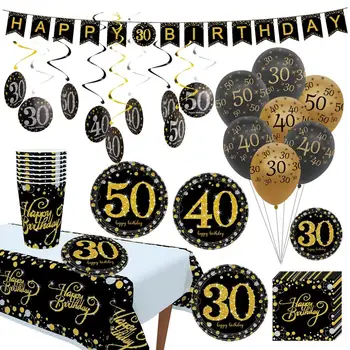 QIFU 30 40 50 Narodeniny Photo Booth Rám Happy Birthday Photobooth Rekvizity Narodeninovej Party Dekor Dospelých Ballon Banner Strana Dodávky