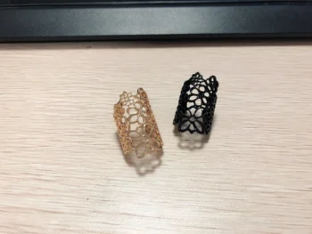 Nové Módne Očarujúce Prst Brnenie Spoločné Koleno Duté Z Kvetov Prstene Pre Ženy Slovenského Priateľstva Gold Black Prst Šperky