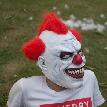Maska Klaun Halloween Horror Party Kostým, Rekvizity Strašidelné S Úsmevom Klaun Cosplay Pokrývky Hlavy Teroru Strany Uniknúť Zdobiť