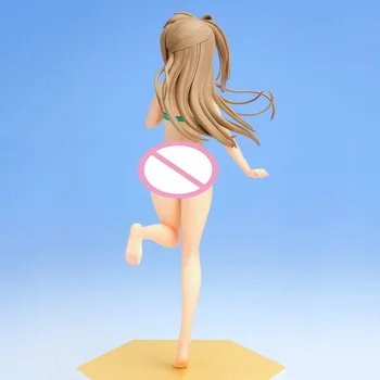 Japonský Hot Anime Lásku Žiť Údaje Kotori Minami Zelené Plavky Stáť na Jednej Nohy Base 18 cm PVC Zber Model Hračka Bábika Darček