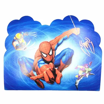 10pcs/set Spiderman tému Pozvánka narodeniny dekor Obálky Cartoon Pozvánka Narodeninovej Party Dodanie