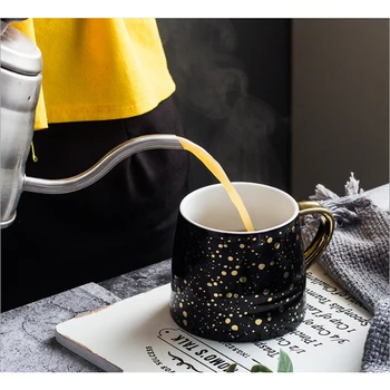 Keramický Hrnček Kávy Mlieko Pohár Drinkware Hviezdne Nebo Vzor Teacup Jednoduché a Kreatívne Šálky luxusné cup, Vianočné darčeky