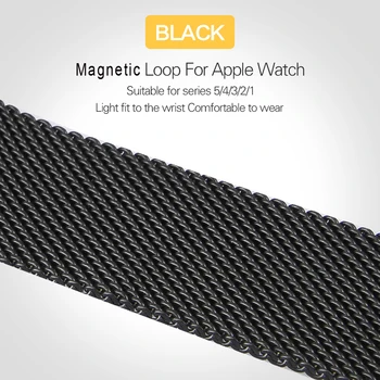 Popruh Pre apple hodinky kapela 44 mm 40 mm 38 mm 42mm 44 mm Magnetické Slučky Nehrdzavejúcej Ocele Kovový náramok iWatch serie 3 4 5 6 se band