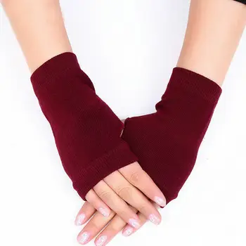 Móda Ručné Teplejšie Zimné Rukavice pre Ženy, Dámy Rameno Háčkovanie Pletenie Bavlnené Rukavice Teplé Bezprstové Rukavice Gants Femme