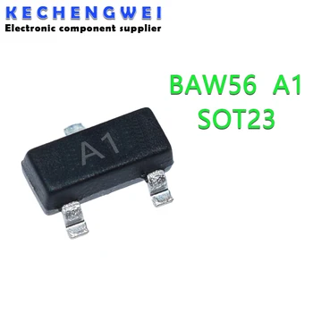 100ks BAW56 SOT-23 A1 A1t SOT23 SMD tranzistorov Nový, Originálny