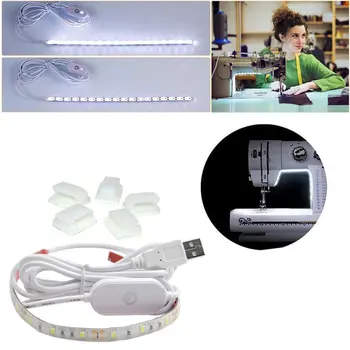 Šijací Stroj Svetla Strip, LED Pásy S Dotykom Prepnúť 5V USB Flexibilné Priemyselné Stroj Pracuje Nastaviteľné LED Svetlá